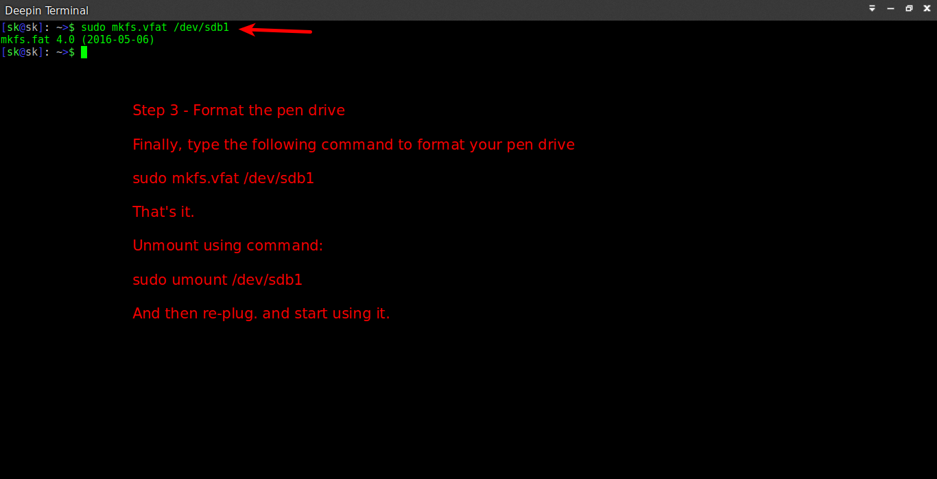 Format Fat32 Mkfs | format usb drives in fat32 or ntfs format in arch linux Format Fat32 Mkfs | format usb drives in fat32 or ntfs format in arch linux