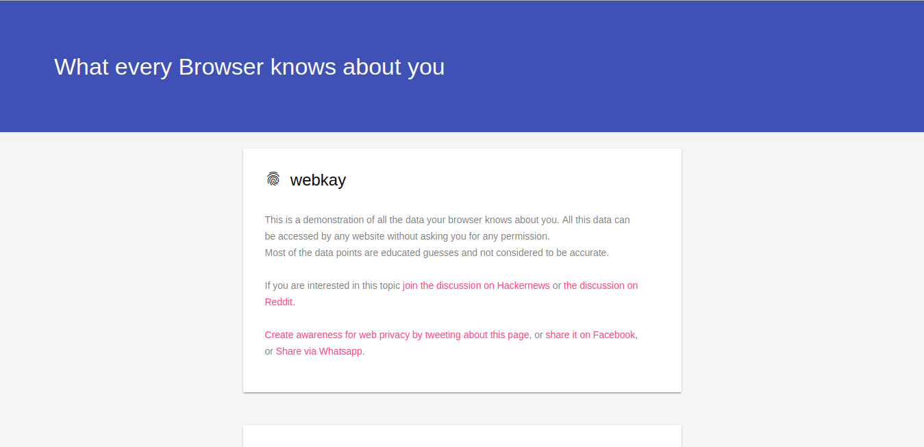 What every Browser knows about you