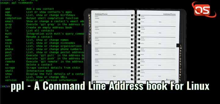ppl - A Command Line Address book For Linux