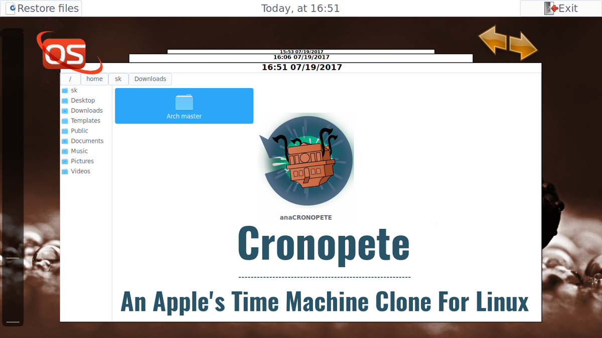 Cronopete - An Apple's Time Machine Clone For Linux