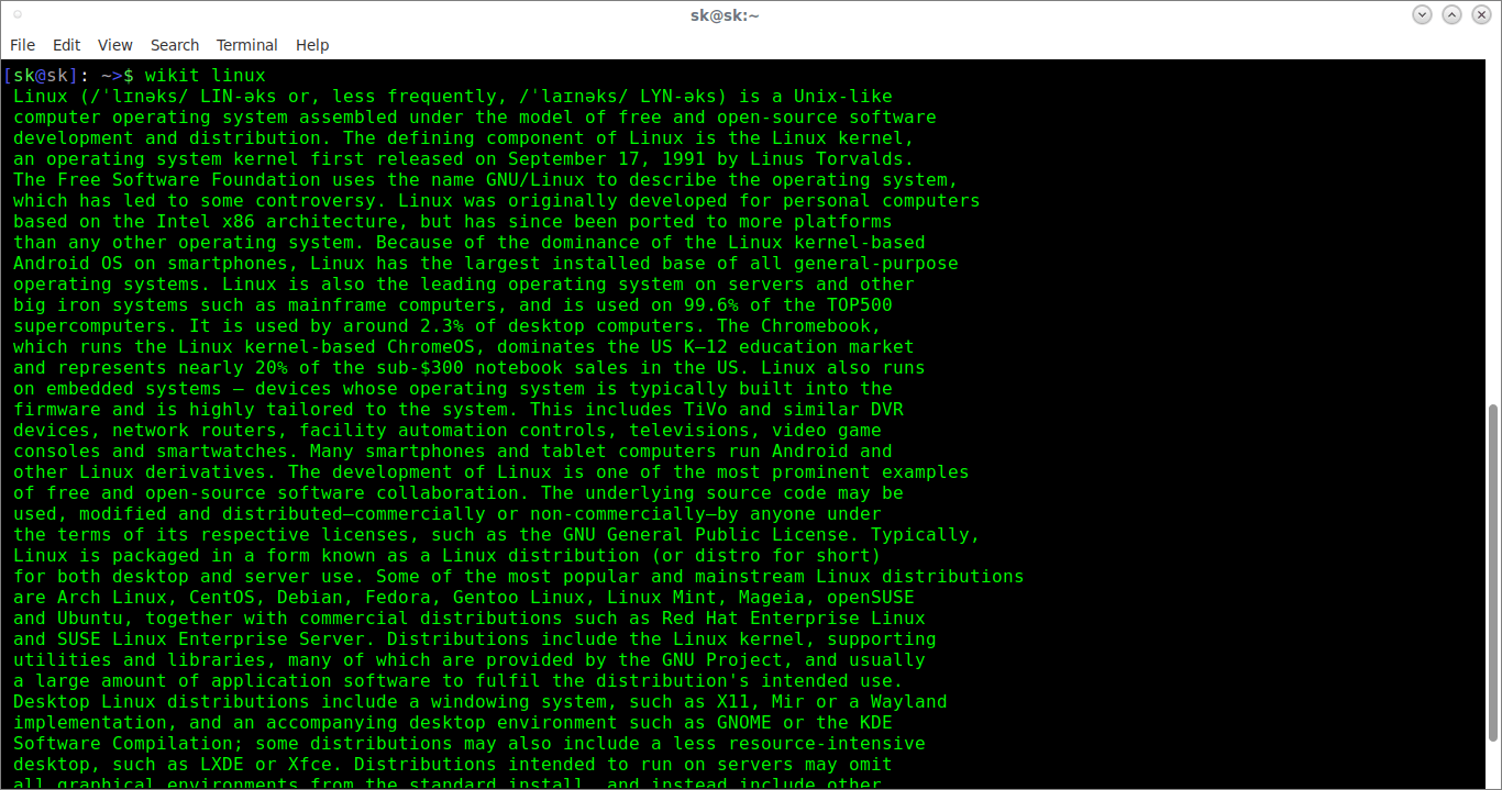 Wikit – Obtener resúmenes de Wikipedia desde la línea de comandos en ...