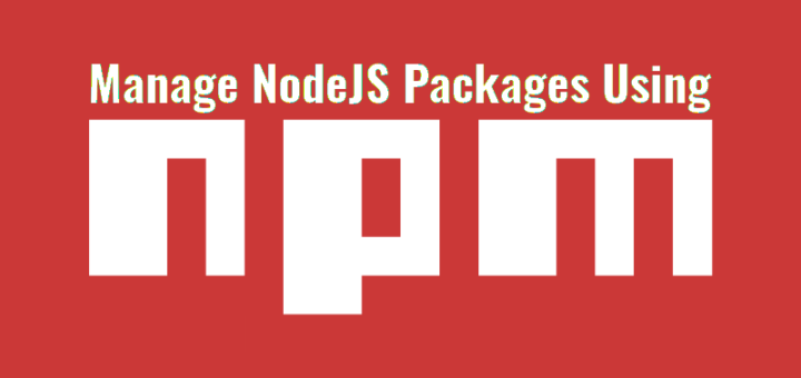 Manage NodeJS Packages Using Npm