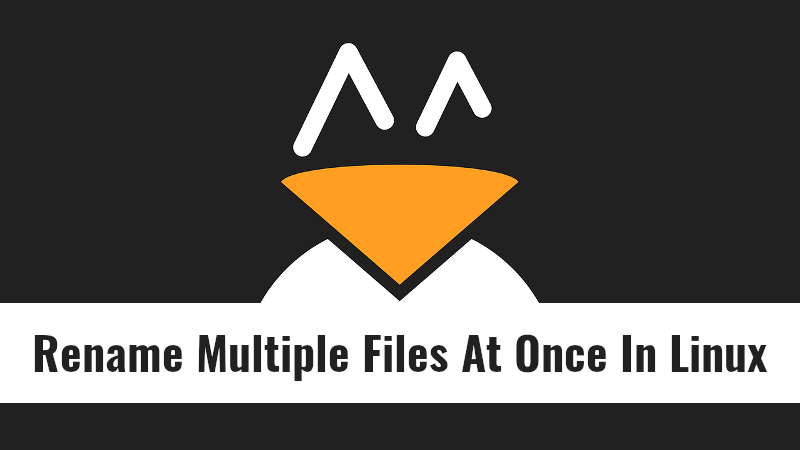 rename multiple files at once in linux