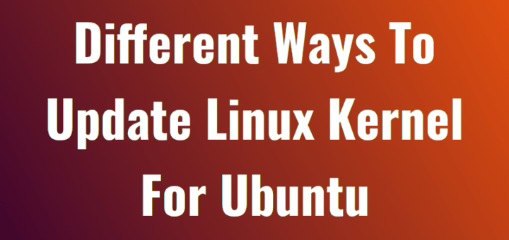 update linux kernel for ubuntu