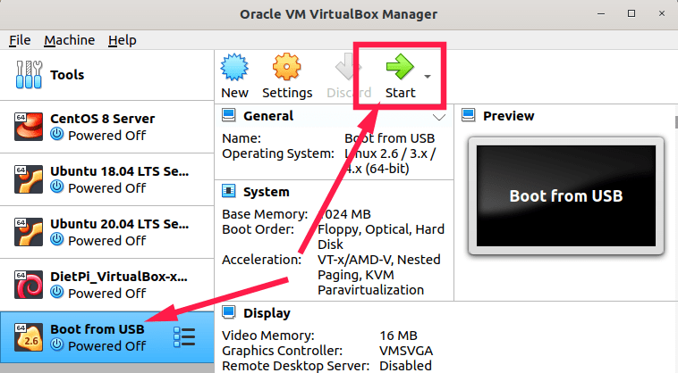 Boot from USB drive in Virtualbox